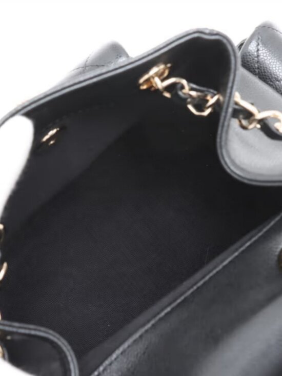 Chanel CC Logo Matelasse Caviar Skin Chain Backpack Black main image 6